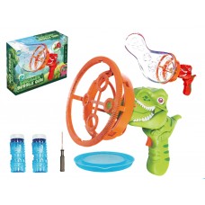 Детский игрушечный пистолет для мыльных пузырей Dinosaur Bubble Gun 25 см, пускает пузыри, со светом FY915971