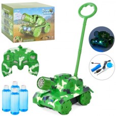 Мыльная игра LS20319 танк-каталка,пускает пузыри,свет,на р/у,аккум,USB зарядка,в кор-ке32-24-20