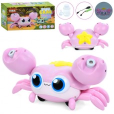 Мыльная игра MD-001 краб 25,5см, пузыри, музыка, свет, акум, USBзарядное, 2 режима, запаска 8см, в кор-ке