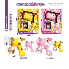 Пистолет с мыльными пузырями BabyToys автоматический со светом