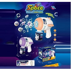 Пистолет мыльные пузыри BabyToys 837 с подсветкой на батарейках