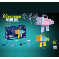 Детский пулемет с мыльными пузырями BabyToys со светом и аккумулятором