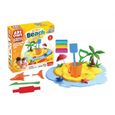 Масса для лепки пляжная Beach, 3 цвета, с аксессуарами и формами, ART CRAFT 03577