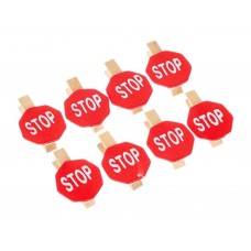 Декоративные прищепки "STOP" 0359J, деревянные, 10 шт