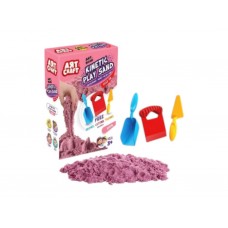 Кинетический песок для лепки розовый Art Craft, 1000 г, с инструментами, Art Craft 03693