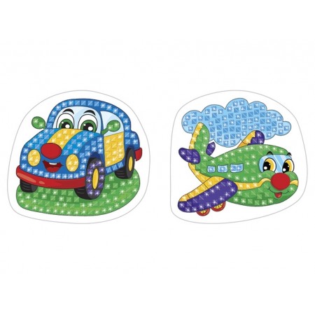 Стикерна мозаика, Машина и Самолет, Ranok Creative 10100515У Стикерна мозаика, Машина и Самолет, Ranok Creative 10100515У