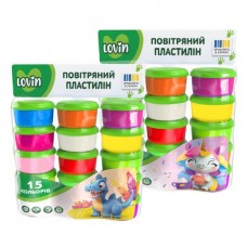 15 цветов ТМ Lovin Набор для лепки с воздушным пластилином в стаканчиках 15 цветов ТМ Lovin Набор для лепки с воздушным пластилином в стаканчиках
