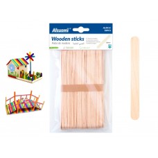 Деревянные палочки для творчества Wooden Sticks, 150 мм, набор 50 шт, Alsumi AL5011