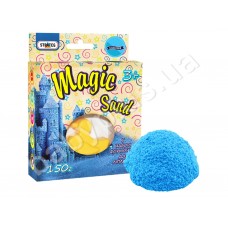 Кинетический песок с формами Magic sand голубого цвета 150 грStrateg 39302 Кинетический песок с формами Magic sand голубого цвета 150 грStrateg 39302