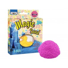 Кінетічній пісок з формами Magic sand рожевого кольору 150 гр Strateg 39303