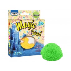 Кінетічній пісок з формами Magic sand зеленого кольору 150 гр Strateg 39305