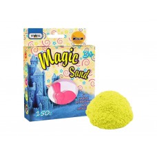Кінетічній пісок з формами Magic sand жовтого кольору 150 гр Strateg 39306