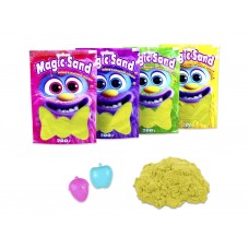 Кинетический песок Magic sand желтый в пакете 200 грамм Strateg 39401-5