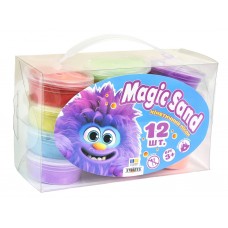 Набір кінетичного піску Magic sand 12 шт Strateg 39405 Набір кінетичного піску Magic sand 12 шт Strateg 39405