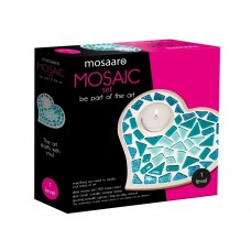 Набор для творчества, Стеклянная мозаика Подсвечник, Сердце, Level 1, Mosaaro MA1011