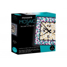 Набір для творчості, Скляна мозаїка Годинник квадратний, Level 4, Mosaaro MA4002