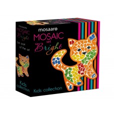Набір для творчості, Скляна мозаїка Котик для дітей, Kids collection, Mosaaro MA7006