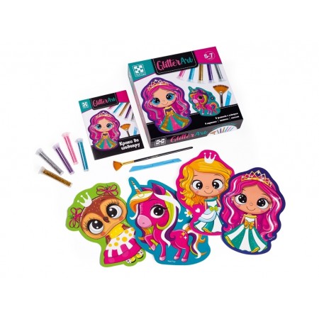 Набор для творчества Glitter Art, Сказочные принцессы, Vladi Toys VT4501-10 Набор для творчества Glitter Art, Сказочные принцессы, Vladi Toys VT4501-10