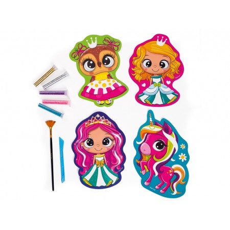 Набор для творчества Glitter Art, Сказочные принцессы, Vladi Toys VT4501-10 Набор для творчества Glitter Art, Сказочные принцессы, Vladi Toys VT4501-10