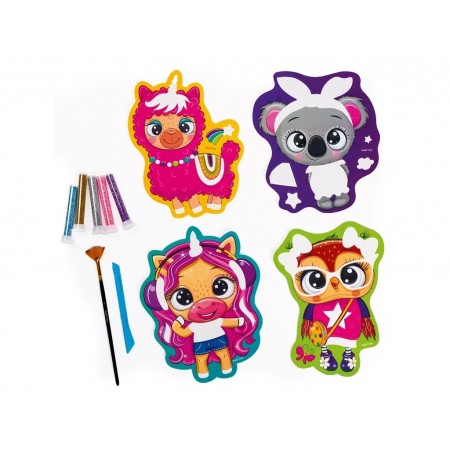 Набор для творчества Glitter Art, Блестящие зверьки, Vladi Toys VT4501-11