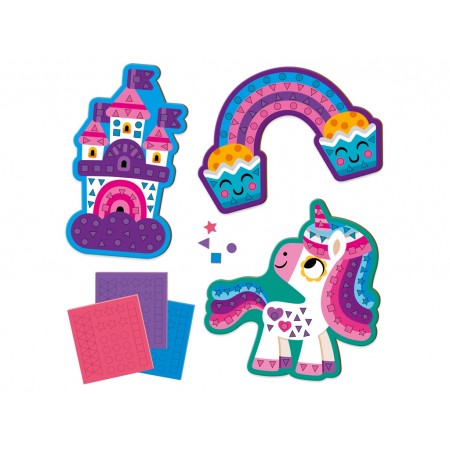 Набор для творчества, Мягкая мозаика Единорог, Vladi Toys VT4511-08 Набор для творчества, Мягкая мозаика Единорог, Vladi Toys VT4511-08