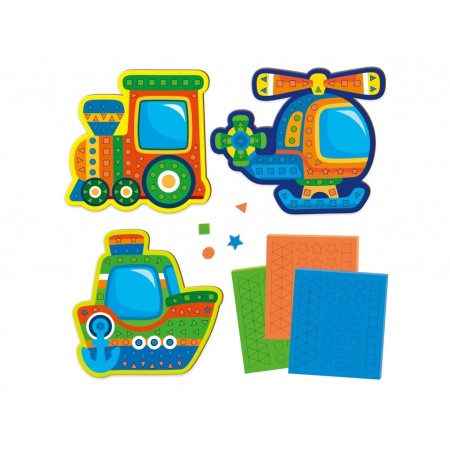 Набір для творчості, М'яка мозаїка Транспорт, Vladi Toys VT4511-10 Набір для творчості, М'яка мозаїка Транспорт, Vladi Toys VT4511-10