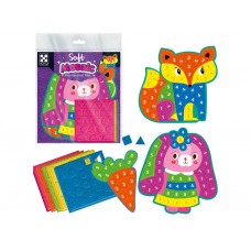 Набор для творчества с плюшевой мозаикой Зайка и Лиса, Vladi Toys VT4511-16