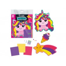Набор для творчества с мягкой мозаикой и стразами Веселый Единорог, Vladi Toys VT4511-20