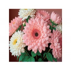 Алмазная картина Нежные герберы 30х30, Strateg YJB3030-09