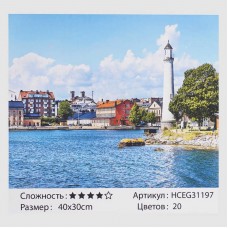 Картины по номерам TK Group Морское город 40x30 см
