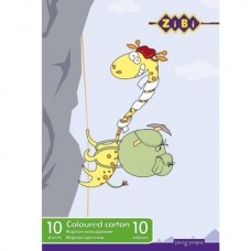 Картон цветной, А4 10 цв - 10 листов 230г/м2