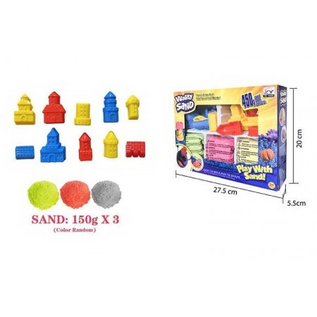 Кінетичний пісок BabyToys 450 г 3 кольори 10 форм