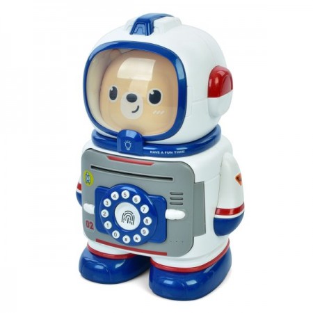 Копилка MK 5061 космонавт, 24-16-12см, сейф с кодом, затягивает купюры, звук, свет, 2 цвета, на бат, в кор-ке Копилка MK 5061 космонавт, 24-16-12см, сейф с кодом, затягивает купюры, звук, свет, 2 цвета, на бат, в кор-ке