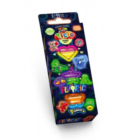 Тесто для лепки Danko Toys Fluoric 7 цветов від 4 років