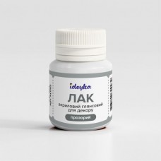 Лак акриловий глянсовий для декору (прозорий), 20 мл. Лак акриловий глянсовий для декору (прозорий), 20 мл.