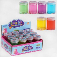 Слайм Лизун BabyToys C 53112 з блискітками і смайлами, 12 штук