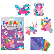 Magnetic creativity set Dodo Unicorns with foil, 12 sheets