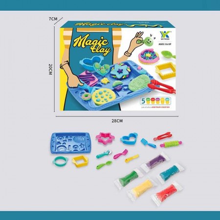 Набір для ліплення BabyToys 5 кольорів з формочками та аксесуарами
