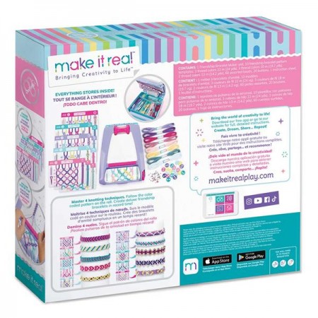 Набір для плетіння браслетів із верстатом Make it Real Найкращі друзі 100 ел. MR1457