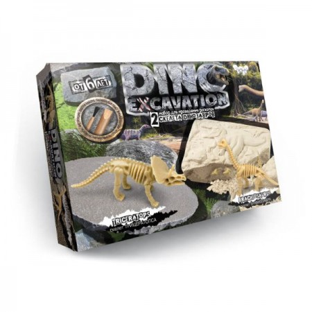 Набор для проведения роскопок "DINO EXCAVATION" динозавры укр ДАНКО ТОЙС DEX-01-04,05,06