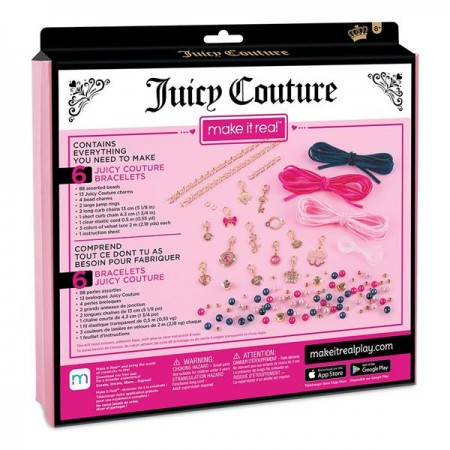 Набор для создания шарм-браслетов Make it Real Juicy Couture Бархат и жемчужины 115 эл. MR4417