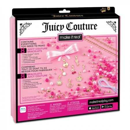 Набор для создания шарм-браслетов Make it Real Juicy Couture Розовый стиль 185 эл. MR4413 Набор для создания шарм-браслетов Make it Real Juicy Couture Розовый стиль 185 эл. MR4413