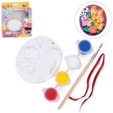 Раскраска гипсовая BabyToys 5173 Бабочка с красками и кисточкой