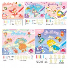 Раскраска-подвеска детская BabyToys 8шт с красками и цепочкой