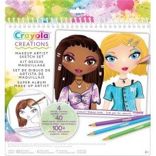 Набор для творчества Crayola Creations Юный визажист с наклейками и трафаретами 40 страниц 04-1056 