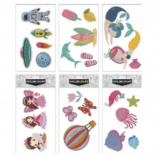 Алмазная мозаика BabyToys FG24062202B с фигурками-наклейками, 6 видов Алмазная мозаика BabyToys FG24062202B с фигурками-наклейками, 6 видов