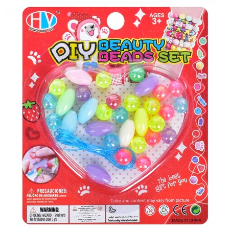 Набір для творчості з бісером і нитками BabyToys HY190-O27-028, мікс кольорів