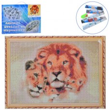 Алмазная мозаика BabyToys MK 5372 Семейство львов 30-40см