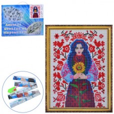 Алмазная мозаика BabyToys MK 5379 Девушка с подсолнечником