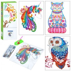 Алмазная мозаика BabyToys ST001-03-04, 3 вида с наклейками Алмазная мозаика BabyToys ST001-03-04, 3 вида с наклейками